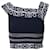 Peter Pilotto Geometric Print Sleeveless Cropped Top in Navy Blue Viscose Cellulose fibre  ref.617594