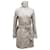 Stella Mc Cartney Stella McCartney Snow Leopard Print Double-Breasted Coat in Light Grey Polyester  ref.617611