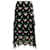 Falda de viscosa negra con bordado floral de Paco Rabanne Fibra de celulosa  ref.617614