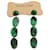 Rachel Comey Ovale Hängeohrringe aus grünem Acryl  ref.617627