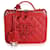 Vanity Neceser mediano de filigrana de piel de cordero acolchada roja Chanel Cuero  ref.617653