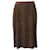 Dolce & Gabbana Embellished Midi Skirt in Brown Suede   ref.617661