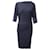 Vivienne Westwood Anglomania Draped Long Sleeve Dress in Navy Blue Viscose  Cellulose fibre  ref.617749