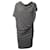 Vestido midi drapeado de manga corta en viscosa gris Anglomania de Vivienne Westwood Fibra de celulosa  ref.617750