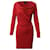 Vivienne Westwood Anglomania Draped Long Sleeve Dress in Red Viscose  Cellulose fibre  ref.617773