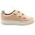 Sandro Paris Niedrige Sneakers mit Klettverschluss aus hellrosa Leder Pink  ref.617780