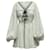 Autre Marque Caroline Constas Olympia Vestido Mini Estampado em Algodão Branco  ref.617806