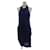 ALEXANDER MCQUEEN Dress Sleeveless Knee Length Drape Tight Blue Blue 40 Women's Polyester Lyocell Polyurethane  ref.619032
