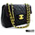 Chanel Jumbo 13" 2.55 Flap Chain Shoulder Bag Black Lambskin Large Leather  ref.619063