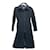 LOUIS VUITTON Bombón de piel de visón de Louis Vuitton con cremallera para mujer abrigo largo de lana para mujer negro  ref.619108