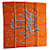 Square Hermès "Vif argent" Orange Silk  ref.619326