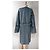 Diane Von Furstenberg Clacs Flare Belted Coat Kleid Grün Grau Seide Wolle - Ansicht 4