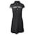 Maje Riloi Lace Detail A-Line Mini Dress in Black Polyester  ref.620167