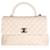 Chanel Light Beige Quilted Caviar Large Coco Top Handle Flap Bag   ref.620222