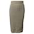 Alexander Mcqueen Fringed Hem Midi Pencil Skirt in Light Beige Tweed Wool  ref.620267