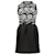 Sandro Plissiertes Minikleid aus schwarzem Polyester  ref.620305