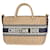 Bolso tipo cesta de mimbre de jacquard Dior Oblique Carne  ref.620314