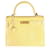 Hermès Hermes Casse Shiny Lizard Sellier Kelly 28 Ghw  Yellow  ref.620345