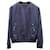 Prada Sweater with Zipped Pockets and Neon Green Accents in Navy Blue Polyester   ref.620399