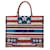Dior rojo, Blanquecino, y bolso grande para libros con la bandera de Estados Unidos en azul Cuero  ref.620403