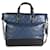 Bolsa de compras Gabrielle grande de couro de bezerro preto e azul Chanel  ref.620412