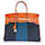 Hermès Hermes Rare Fauve Barenia, Bleu Indigo & Bleu Thalassa Toile Flag Birkin 35 Pbhw  ref.620419