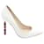 Sophia Webster Coco Crystal Embellished Heel Pointed Toe Pumps in White Leather  ref.620441