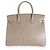 Hermès Hermes Gris Tourterelle Birkin di struzzo 30 GHW Carne - vista 4