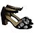 Bionda Castana Crystal-Embellished Maggie Sandals in Black Suede - view 3