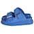 Alexander Mcqueen Saddle Slides en caucho azul Goma  ref.620458