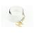 Chanel Weißer, gesteppter Lammledergürtel mit goldfarbenem CC-Logo an der Kette Weißgold Lammfell  ref.621063