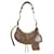 Balenciaga Feminino Le Cagole XS em Brown com couro estampado Monogram Marrom Bezerro-como bezerro  ref.621413