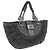 DIOR 2000s Borsa tote basket Plissé in pelle plissettata nera - vista 2