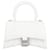 Balenciaga Women Hourglass XS in white crocodile embossed leather Pony-style calfskin  ref.621476