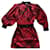 Yves Saint Laurent Robes Velours Laine Noir Rouge  ref.621602