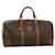 Céline CELINE Macadam Canvas Boston Bag PVC Leather Brown Auth jk2310  ref.622523