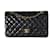 Chanel Black Quilted Lambskin Medium Classic Double Flap Bag  Leather  ref.622600