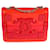 Borsa Chanel in pelle verniciata trapuntata rossa e Plexi Boy con patta in mattoni Rosso  ref.622615