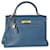 Hermès Verso Bleu Thalassa & Bleu Jean Clémence Retourne Kelly 32 GHW  ref.622655