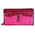 Saint Laurent Portafoglio con catena Kate in paillettes rosa e pelle scamosciata nera con monogramma  ref.622657