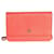 Wallet On Chain Portafoglio Chanel Lucertola Corallo su catena Arancione  ref.622710
