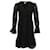 Iris & Ink Saguaro Geripptes Broderie-Anglaise-Kleid aus schwarzer Baumwolle  ref.622957