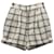 Anine Bing Becky Karierte Tweed-Shorts aus beigefarbenem Polyester  ref.623032