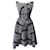 Vivienne Westwood Anglomania Striped Midi Dress in Navy Blue and Grey Polyester   ref.623034