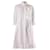 Simone Rocha Hemdkleid mit Rosenapplikation aus weißer Baumwollpopeline Baumwolle  ref.623050