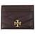Tory Burch Kira Chevron Card Case Brown Leather  ref.623078