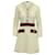Maje Rosine Gewebtes Kleid mit V-Ausschnitt aus ecrufarbenem Acryl Weiß Roh  ref.623131