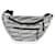 Sac ceinture Balenciaga Silver Metallic Logo Explorer Cuir Gris  ref.623179