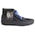 Niños Riches Deprimes + Vans Sk8-Zapatillas deportivas altas desgastadas con adornos de cuero adornados en lona de algodón negra Negro  ref.623196