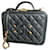 Chanel Filigree Vanity case Black Leather  ref.623762